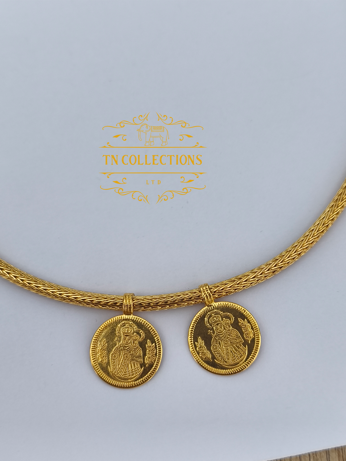 22ct Gold Plated Traditional Christian Thalikodi with Coins (Approx 9-11 Pawn thickness)