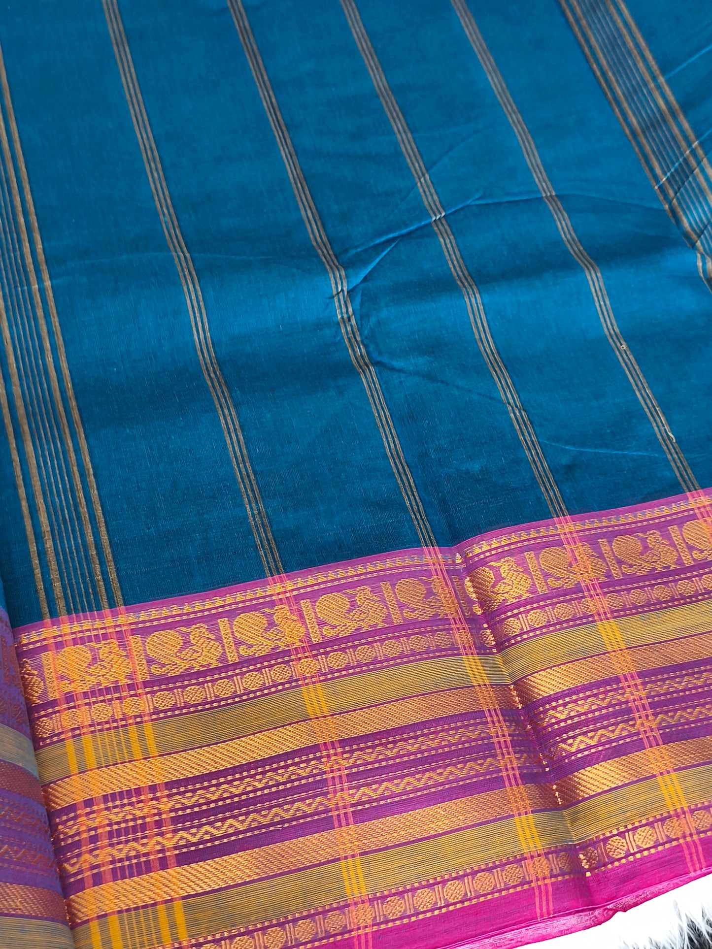 Pure handloom kanchi cotton saree