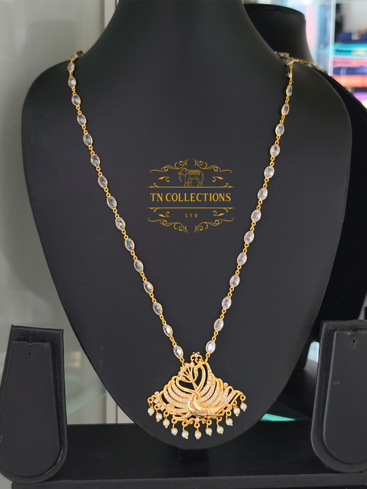 Micro Gold-Plated Trendy Pathakkam with Chain (SMALL Size)