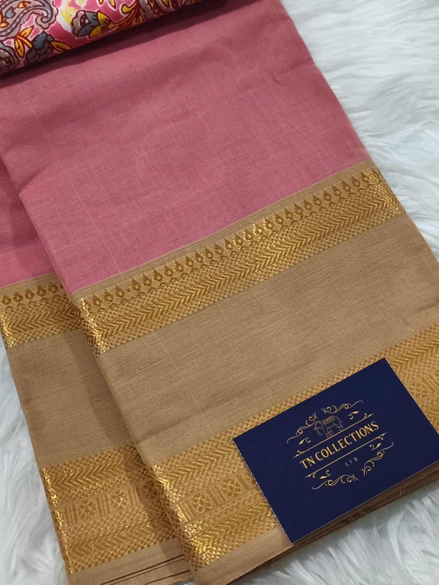 Pink Chettinad Pure cotton Saree