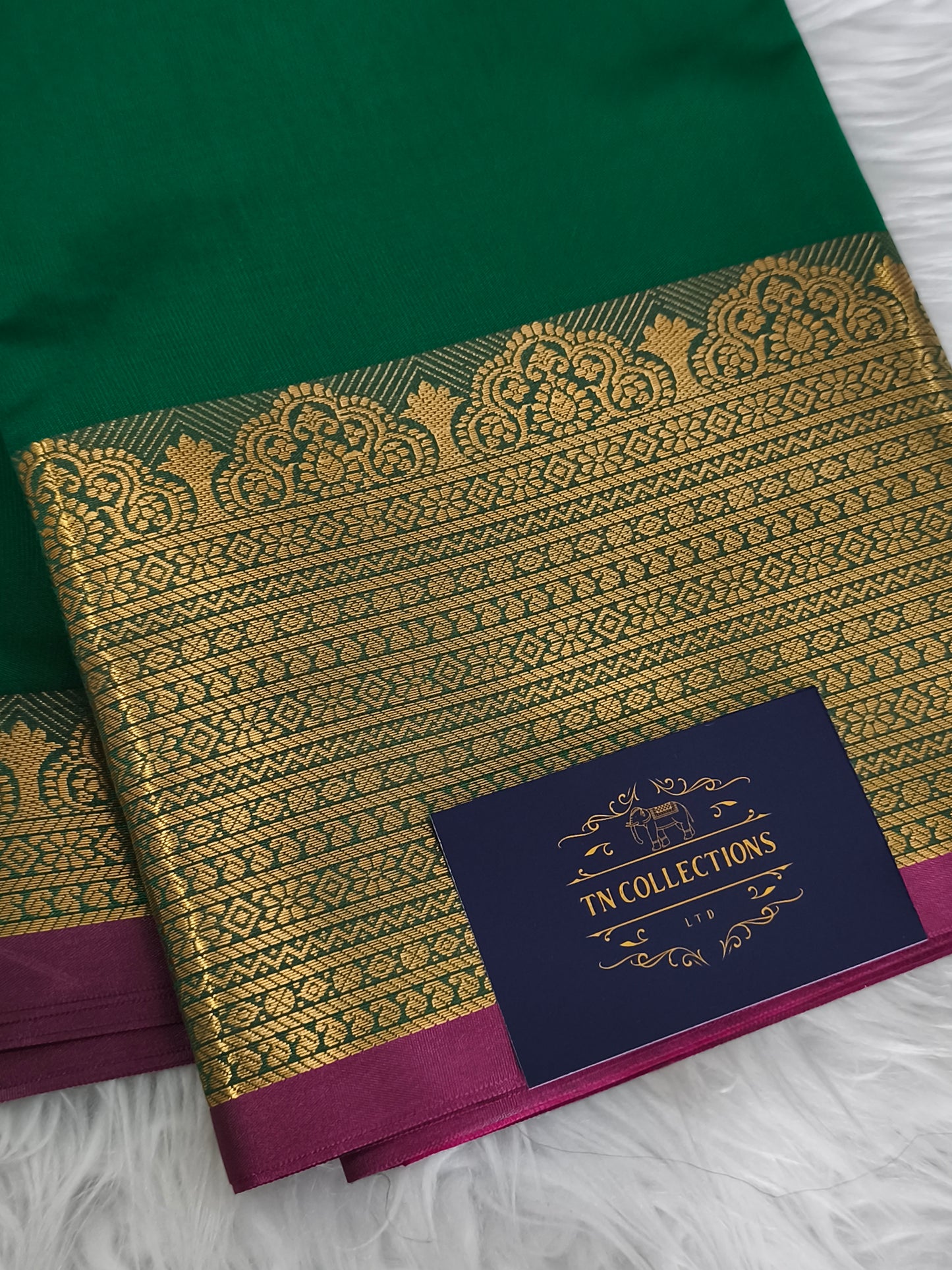 Luxury Semi Soft Silk Saree (Green)