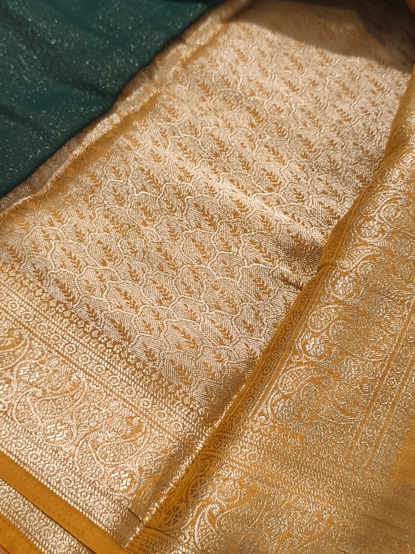 Dark Green Chiffon Georgette saree