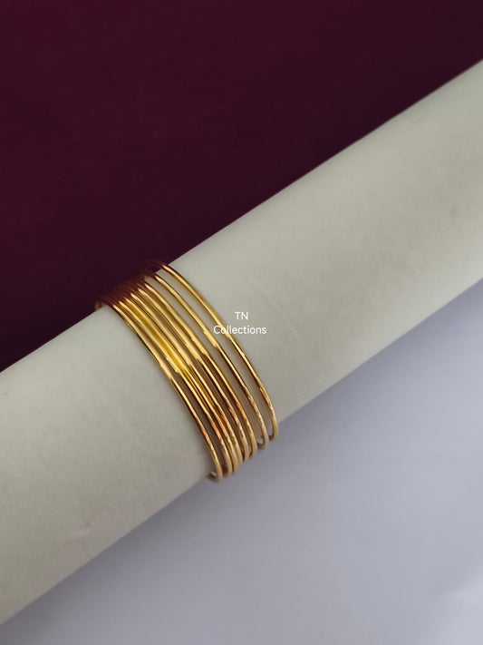 Micro gold plated Simple Bangles Set