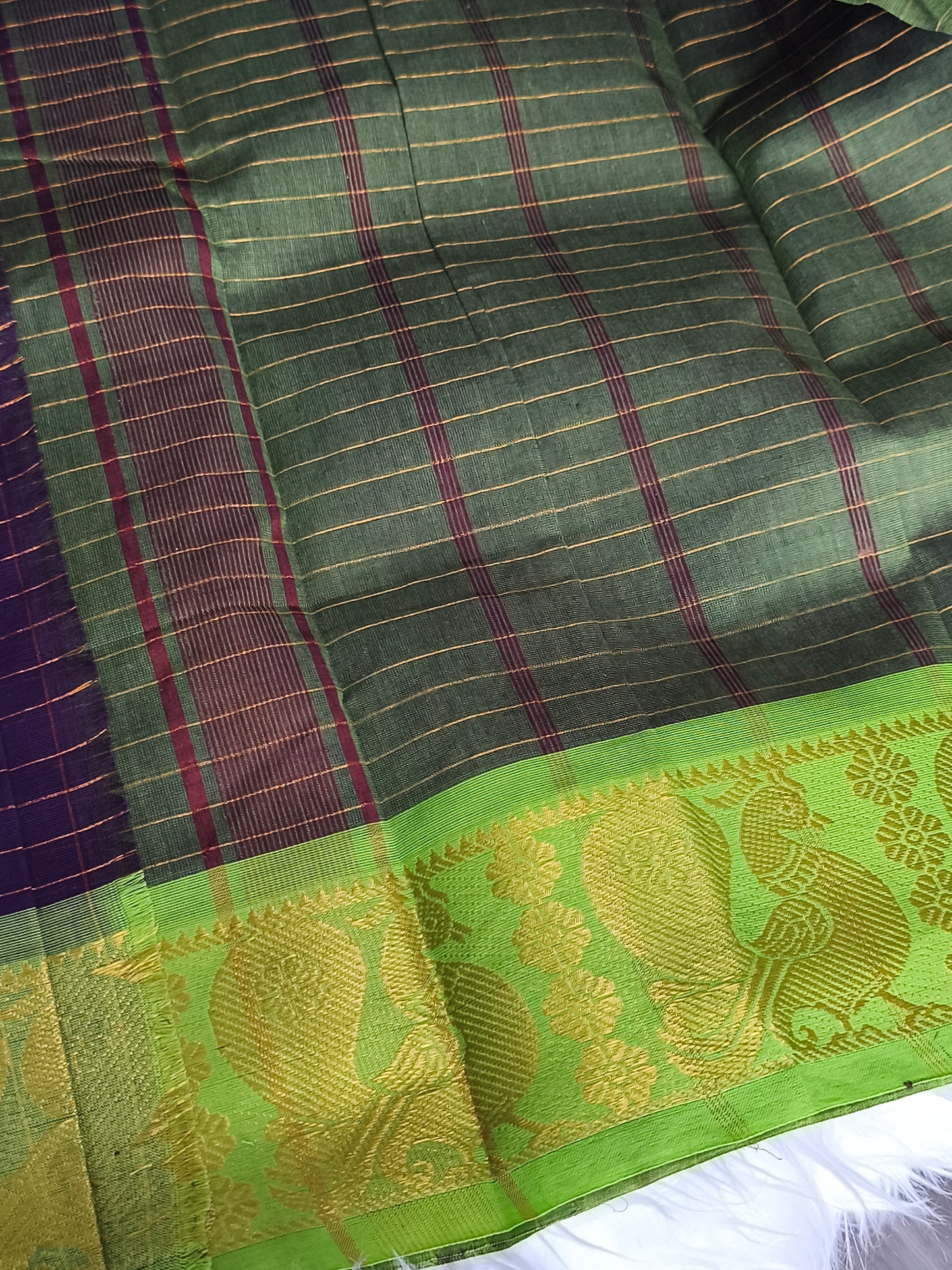 Pure Sungudi Cotton Saree (Purple)