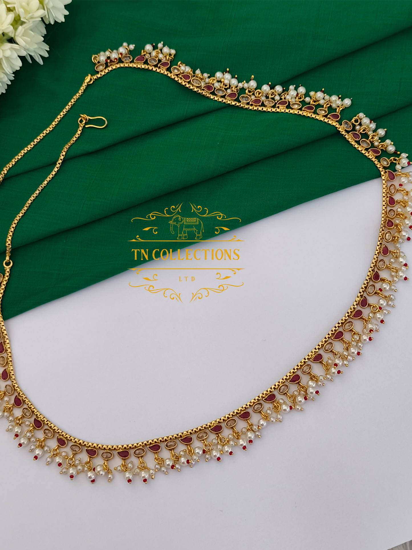 Micro Gold Finish cz Hip chain