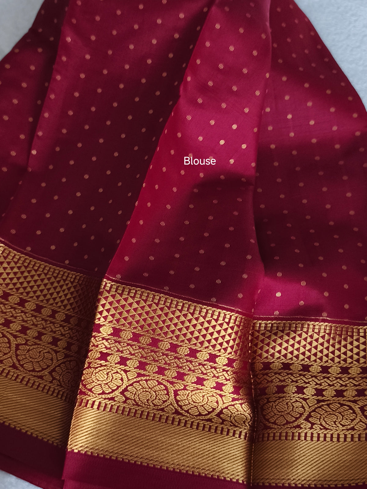 Premium kanchi Semi Silk Saree with contrast blouse