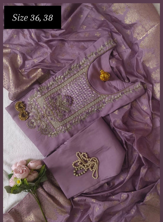Lavender colour Readymade Shalwar