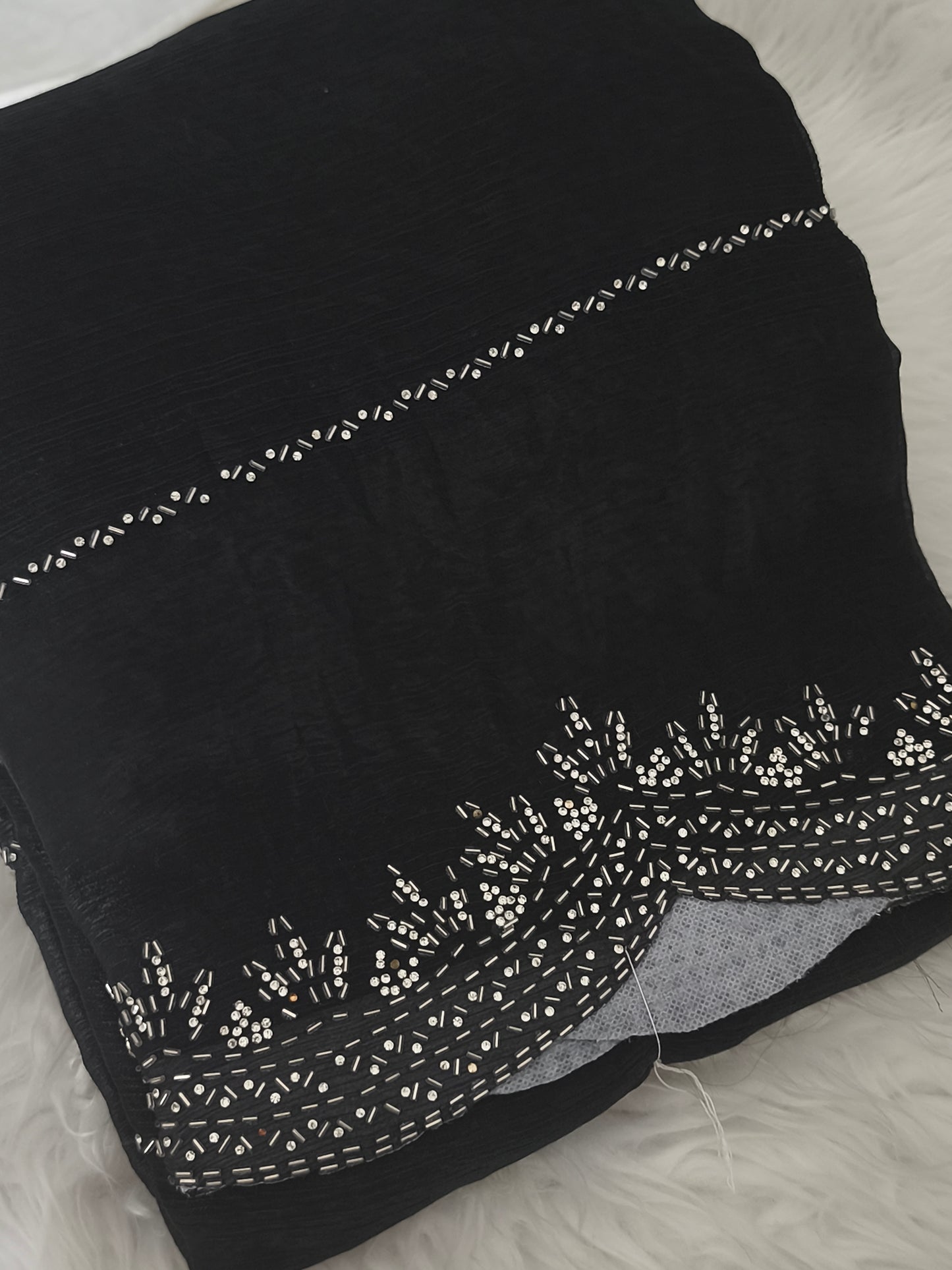 Black Fendy Chiffon Party saree