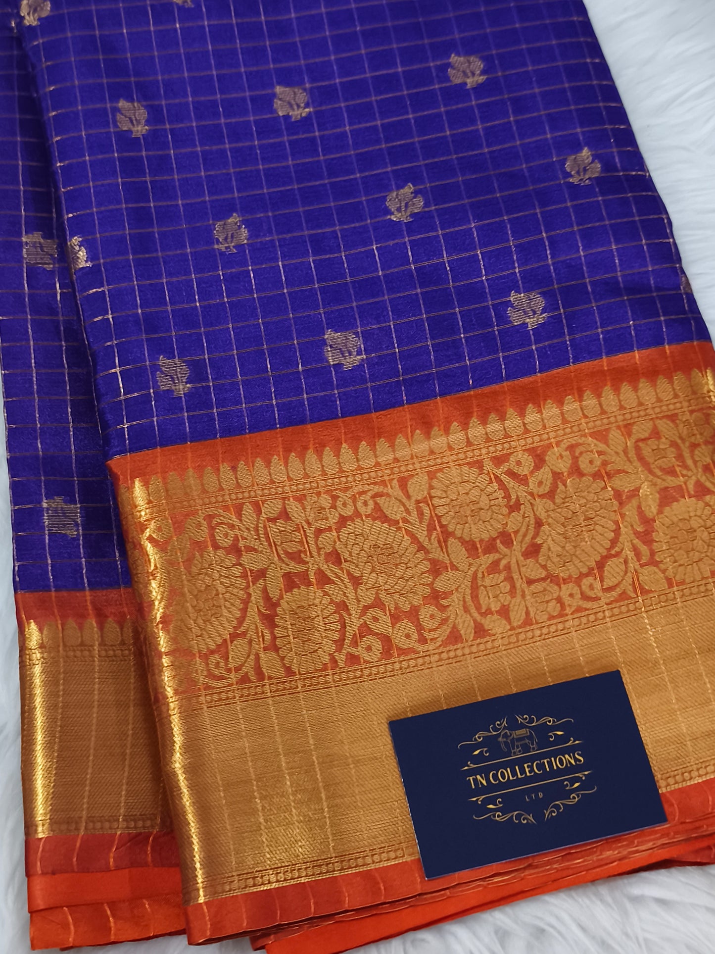 Banarasi Kattan Soft Silk Saree (Purple)