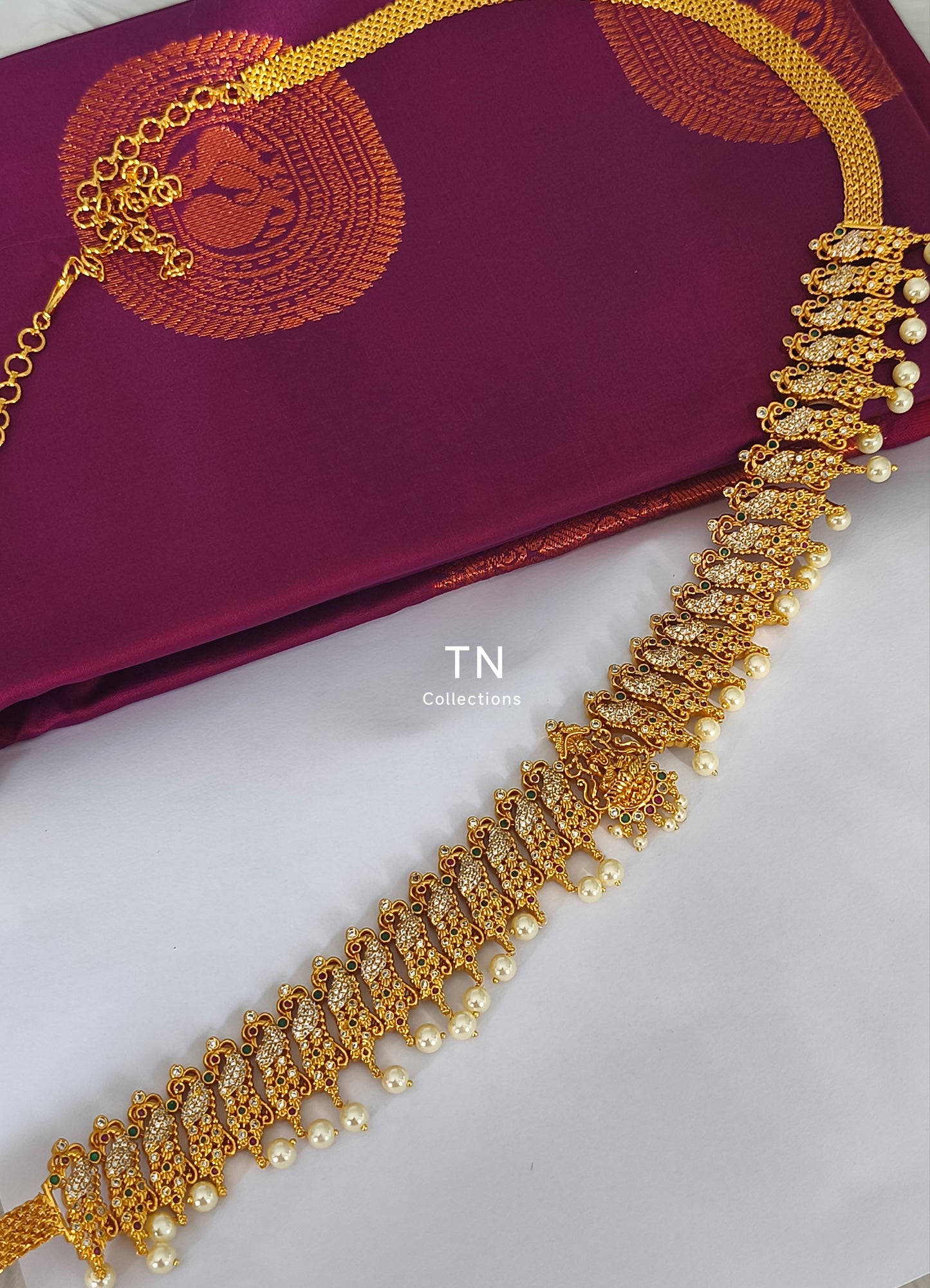 Antique Gold Finish Luxmi hip chain