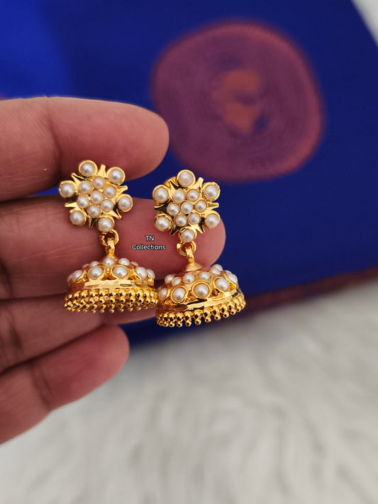 Gold Plated Pearl Jimikki (Small size)