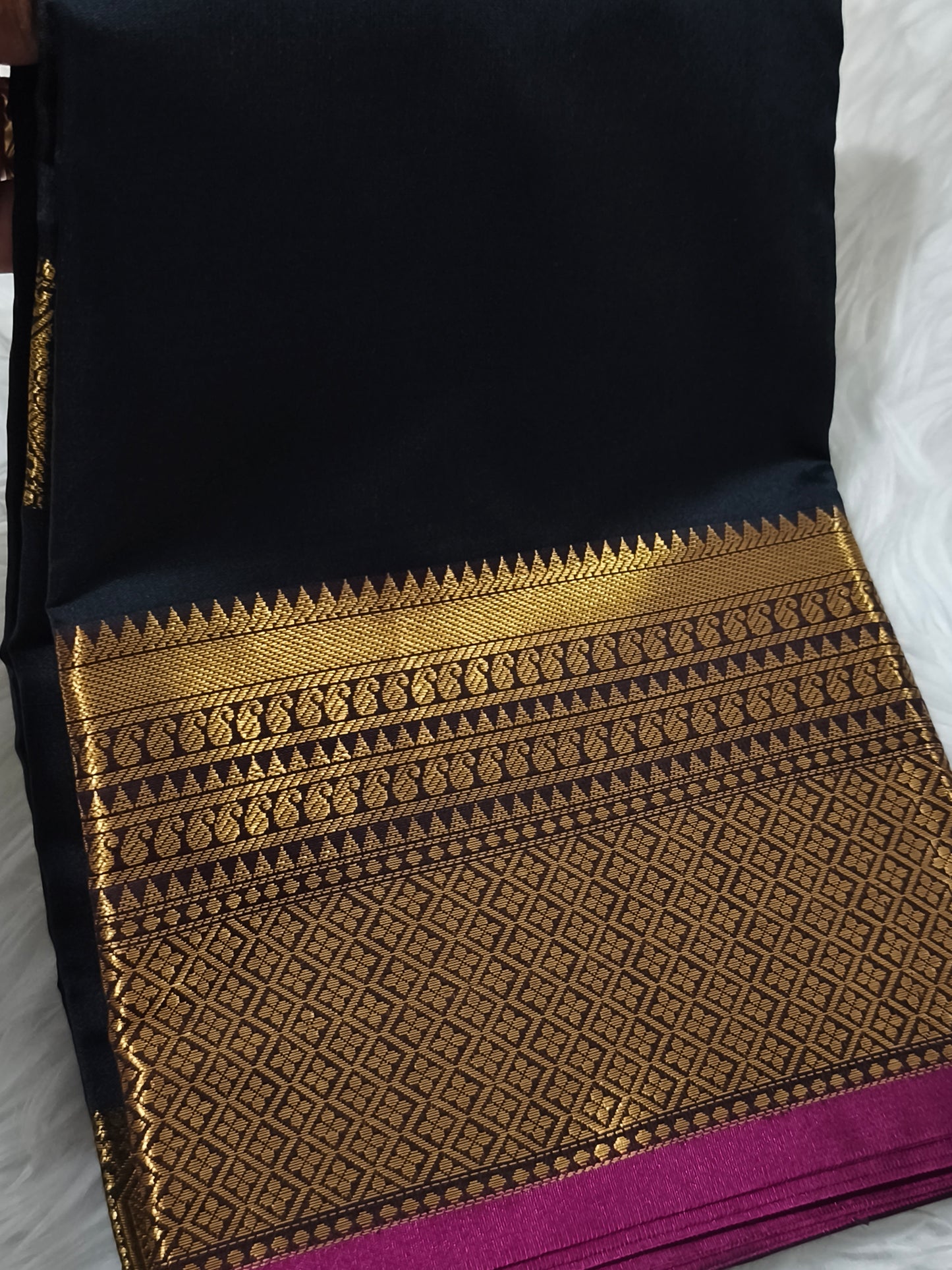 Luxury Semi Soft Silk Saree (Black)