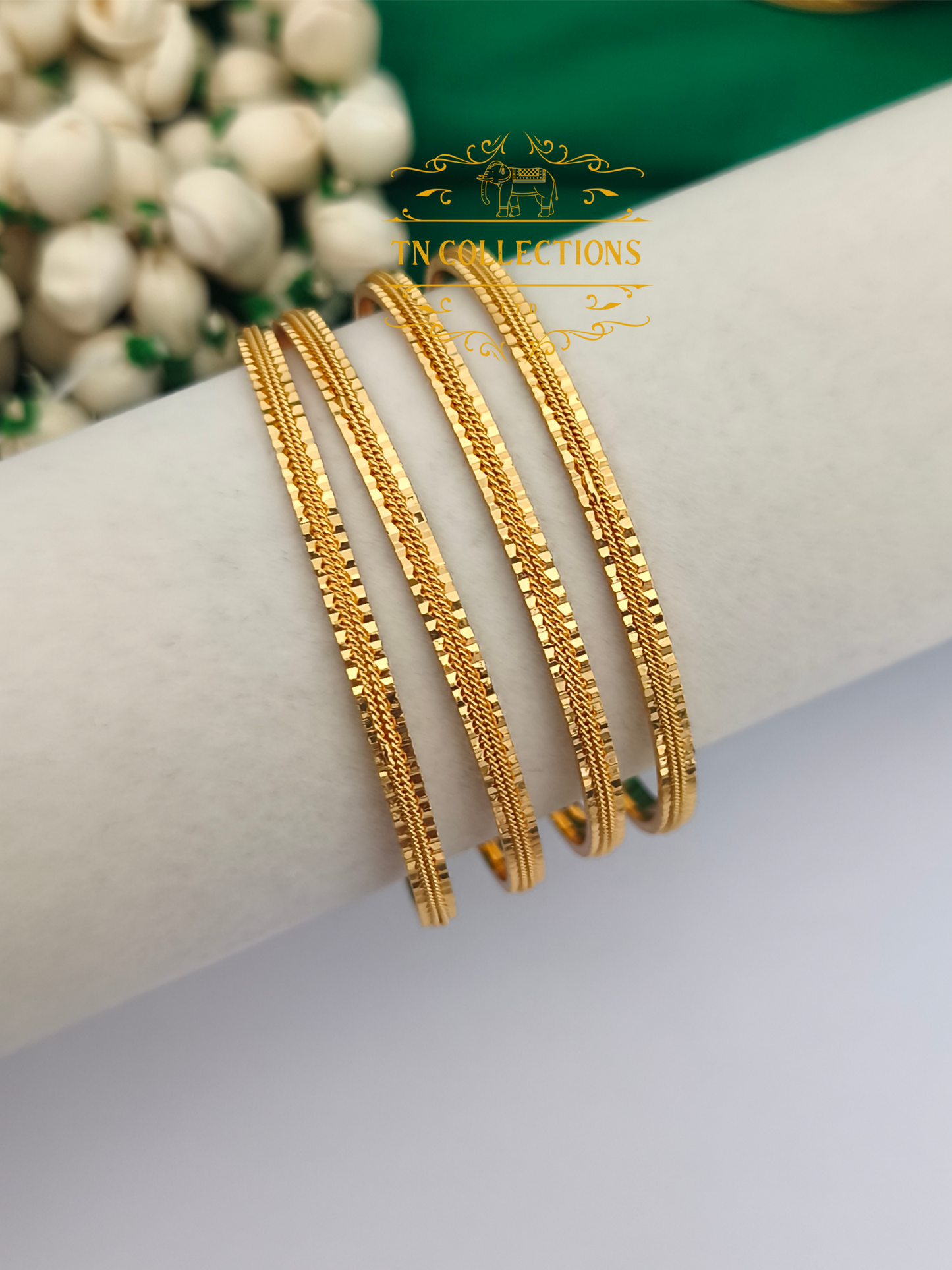 One gram gold forming Bangles Set of 4