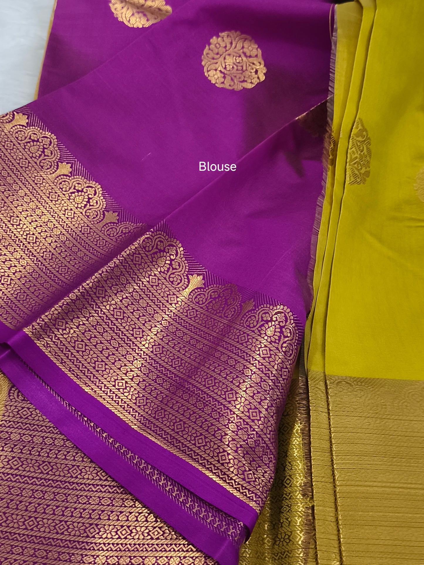 Luxury Semi Soft Silk Saree (Olive Green)