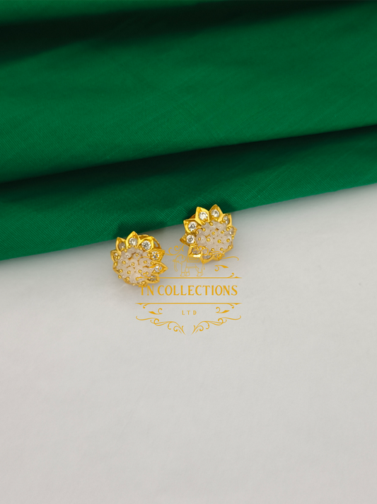 22ct Gold plated Traditional Muthukuviyal Thodu (White)