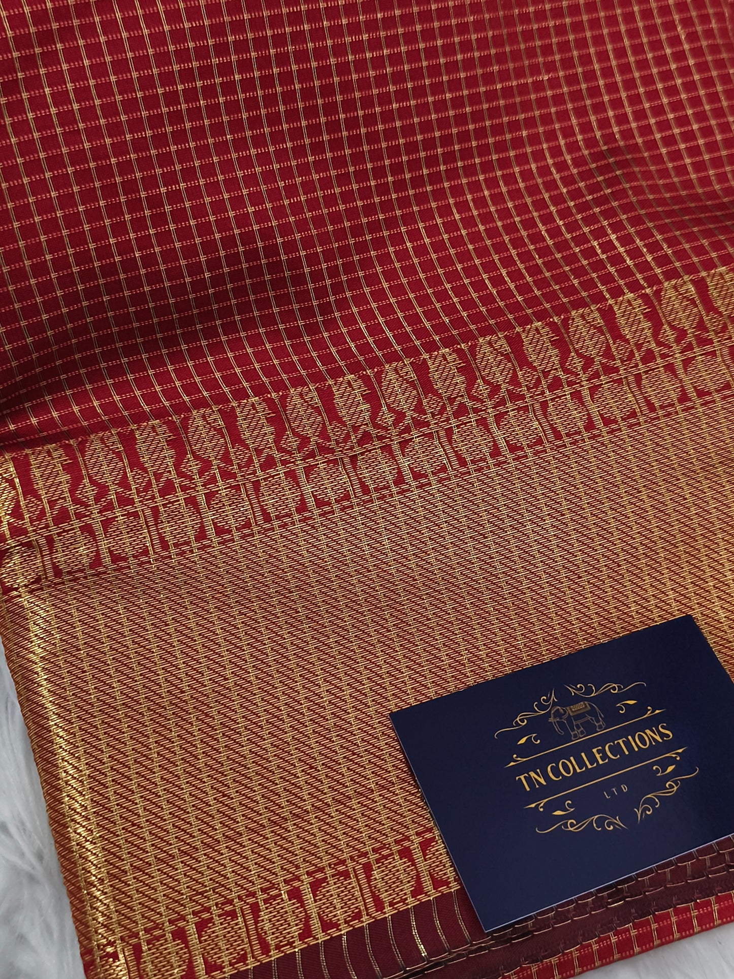 Trendy Small Checked Kanjivaram silk saree