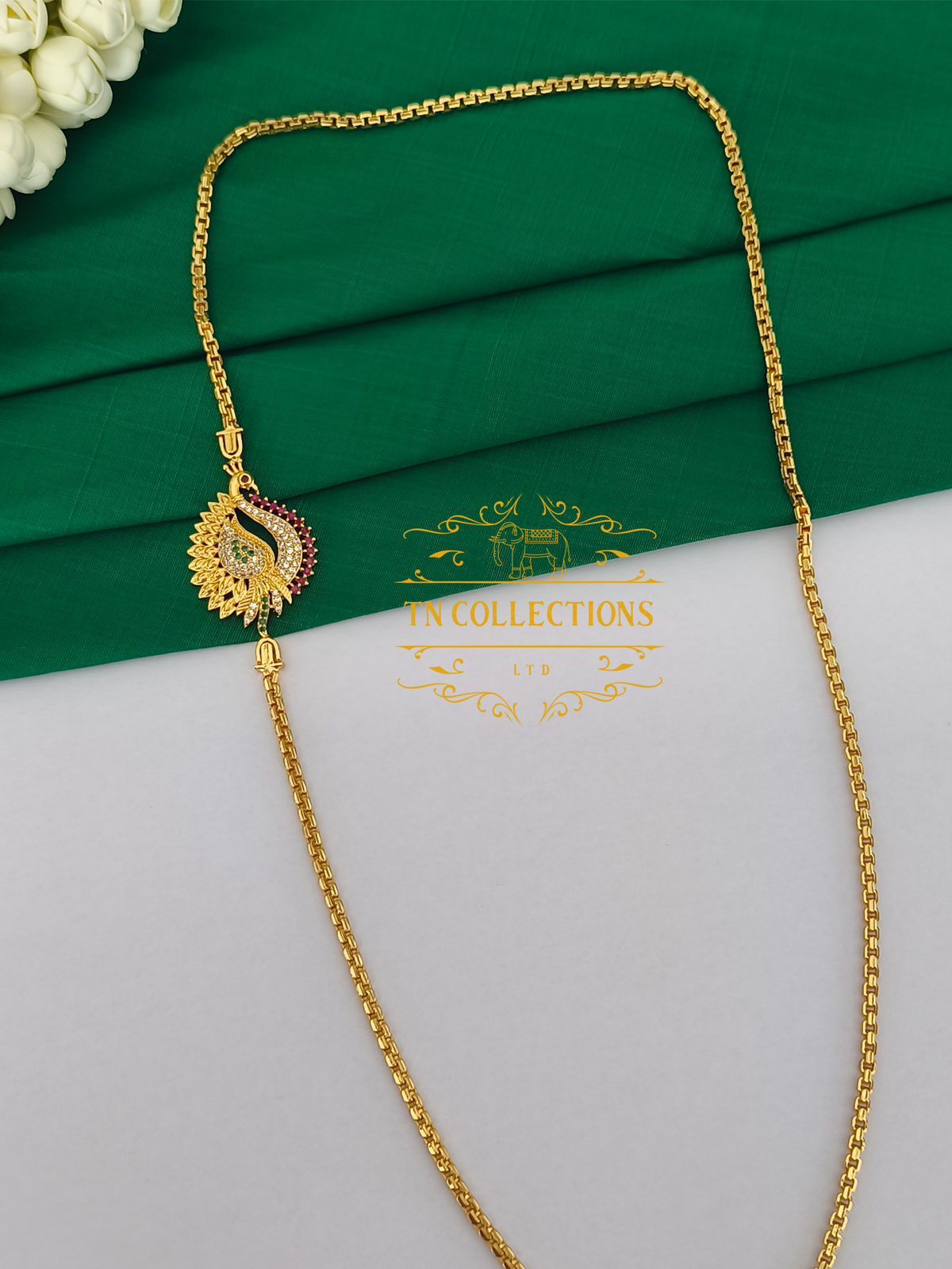 Trendy Unique Gold plated Mugappu Chain