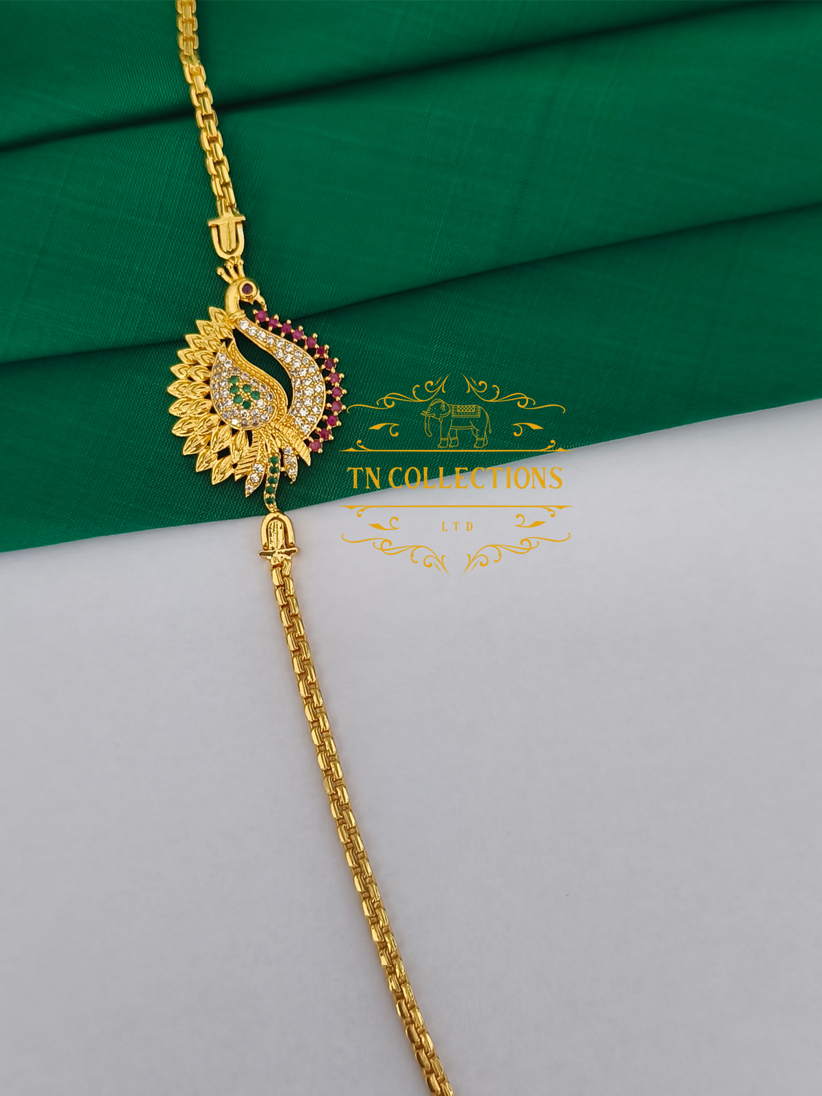 Trendy Unique Gold plated Mugappu Chain