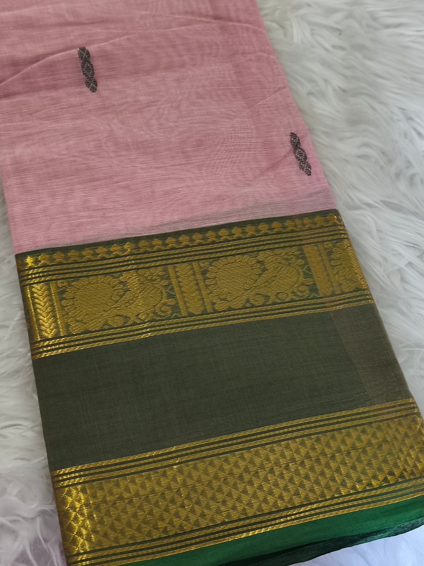 Pure handloom kanchi cotton saree