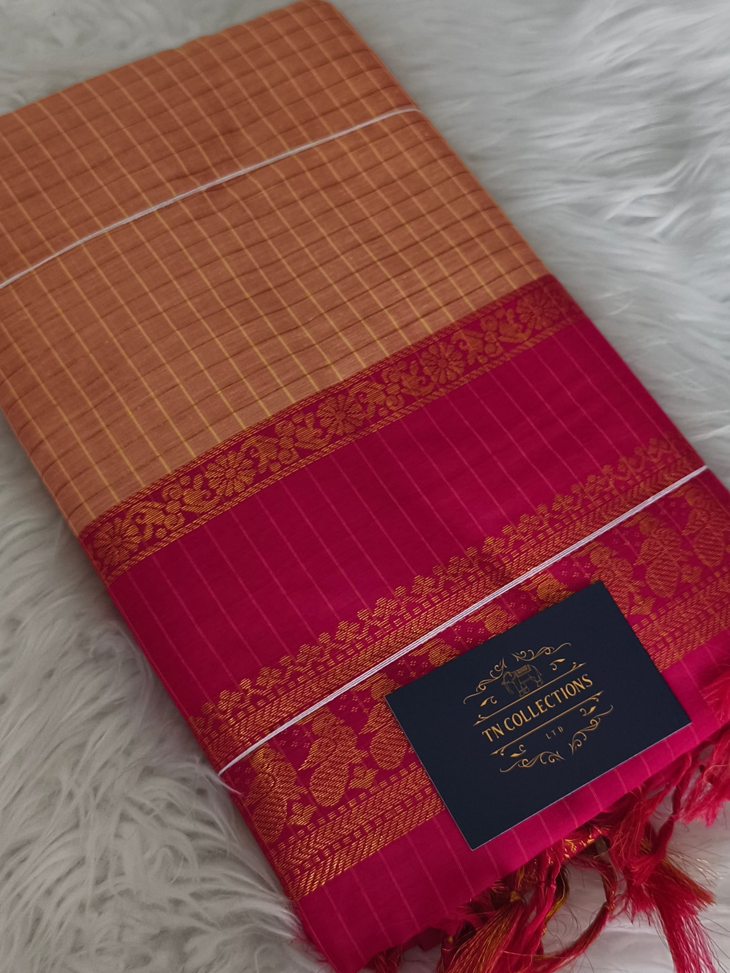 Checked Design Kalyani Cotton Saree