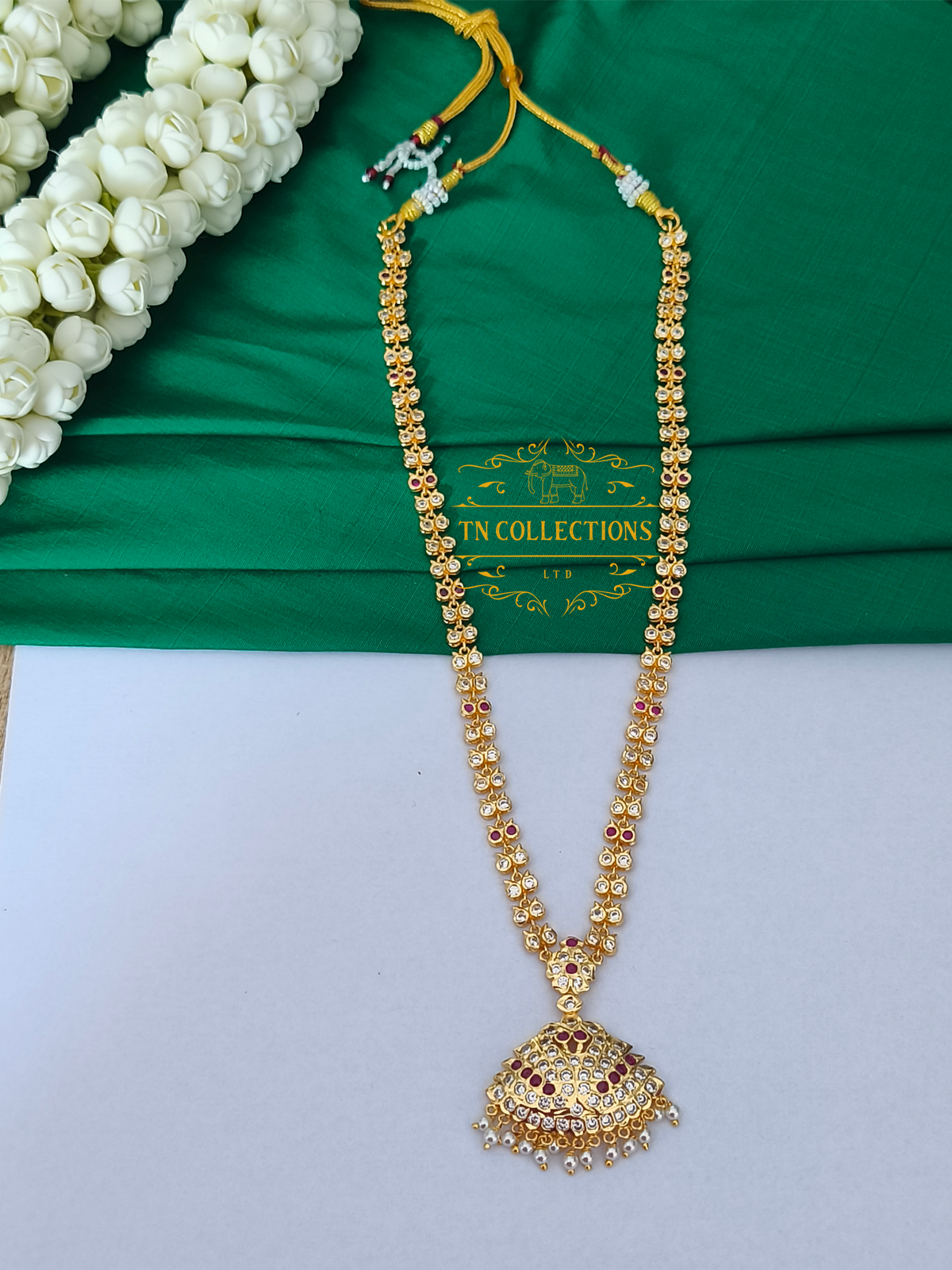 Gold Polish Trendy Semi Bridal Set