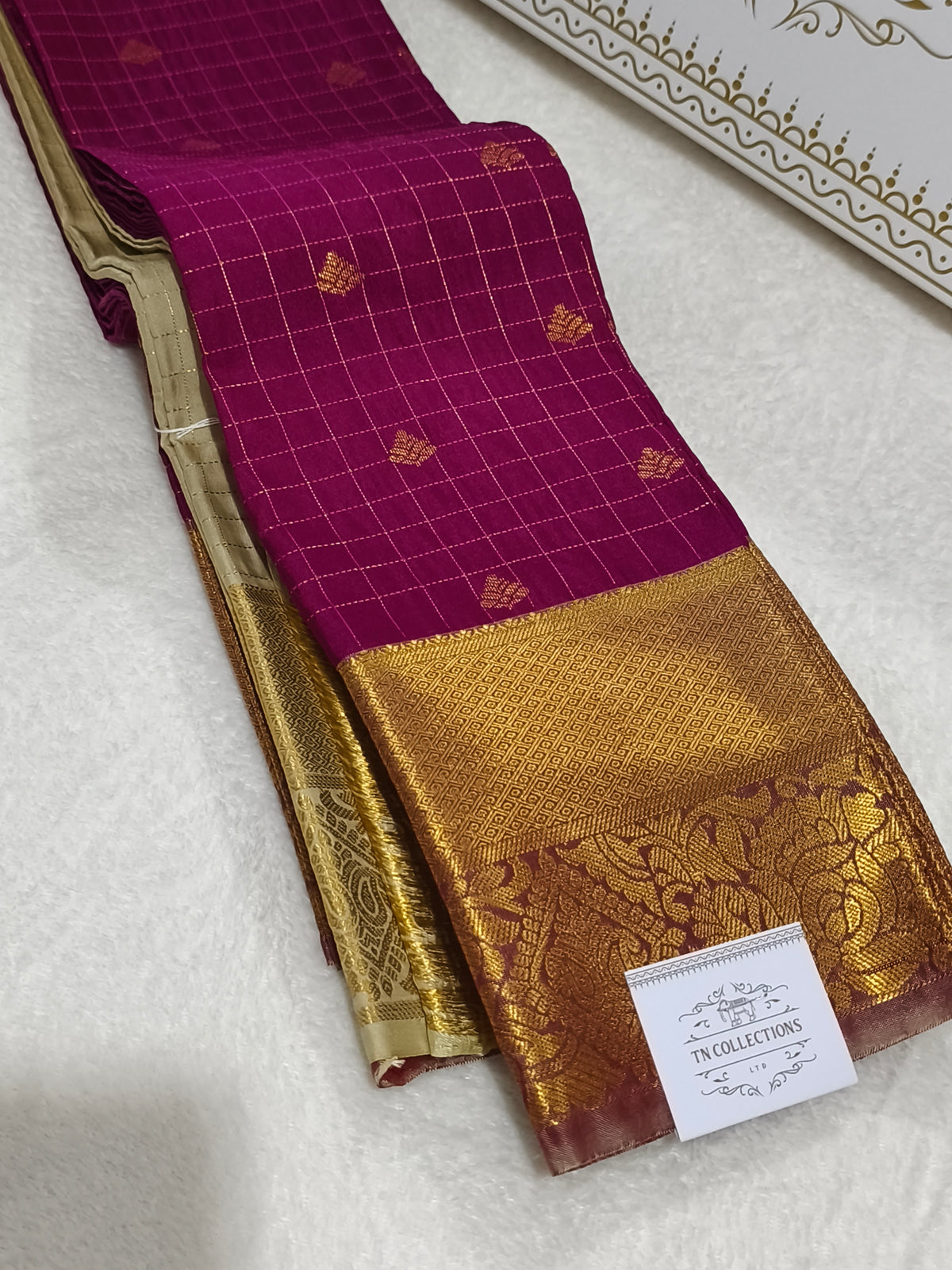 Premium kanchi Checked Semi Silk Saree