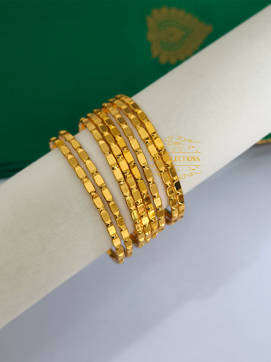 Micro Gold Plated Bombay Bangles Set (Size 2.8)