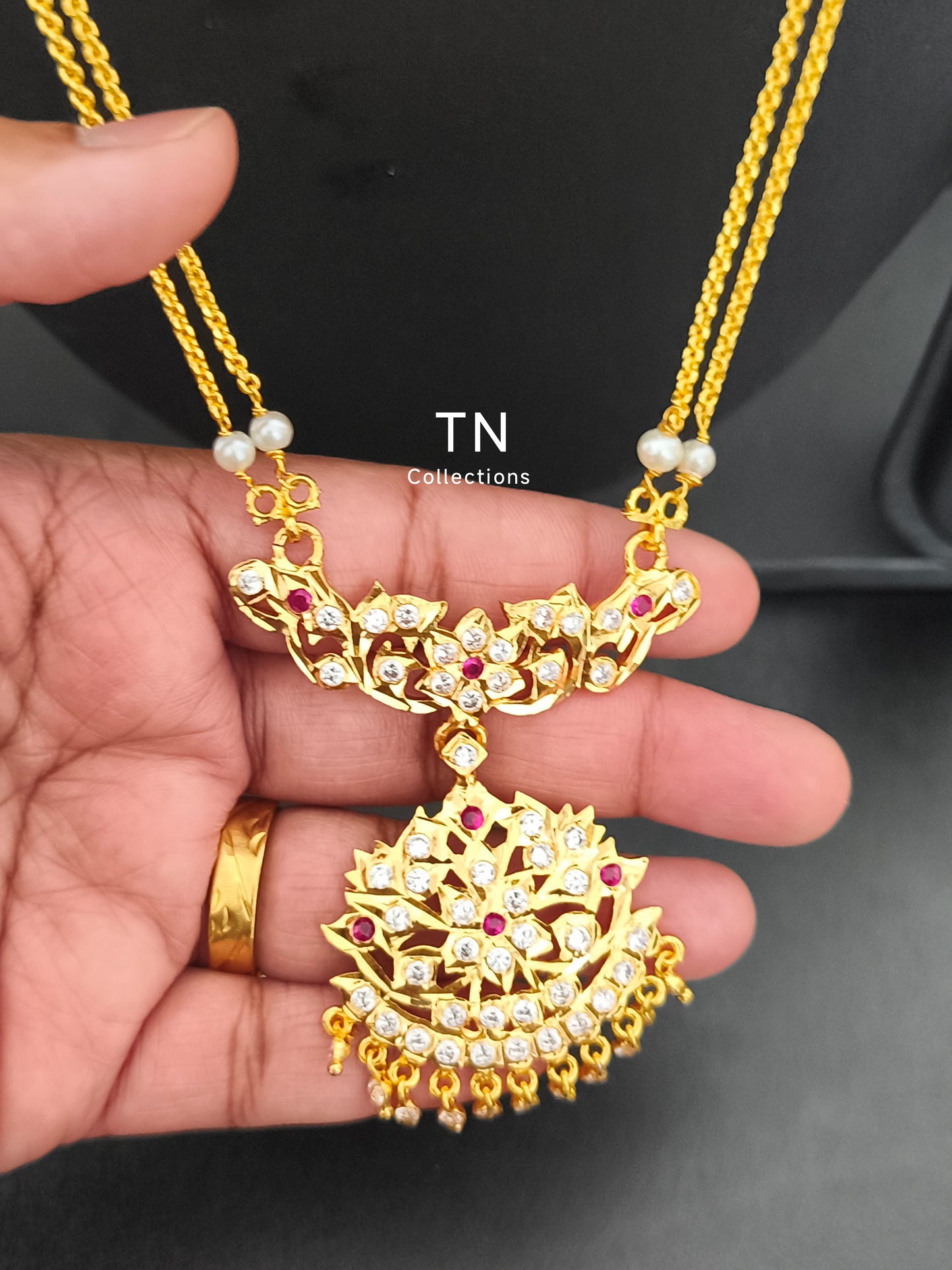 Micro gold plated Traditional Semi Bridal pathakkam Set