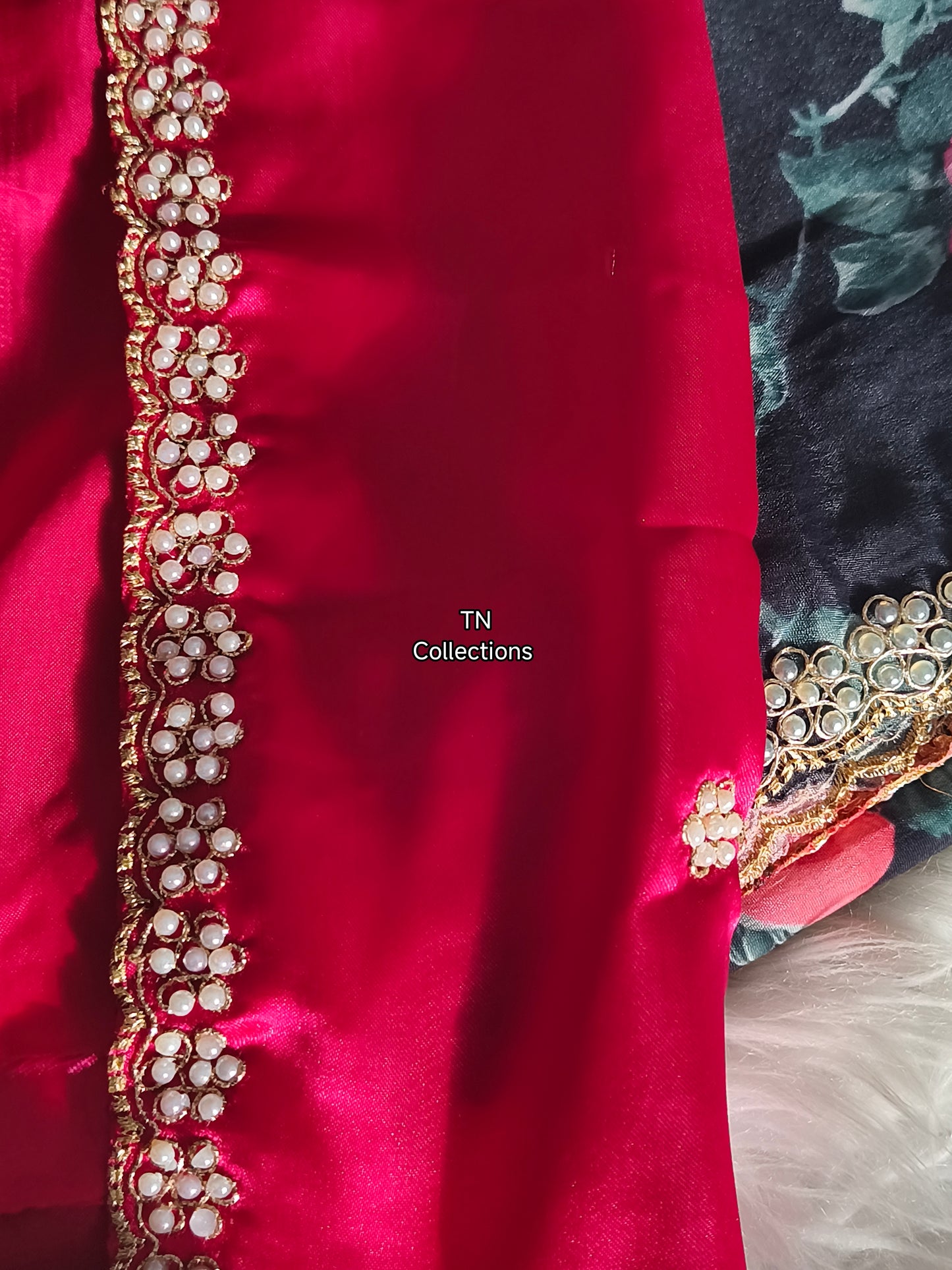 Black Floral Party Saree