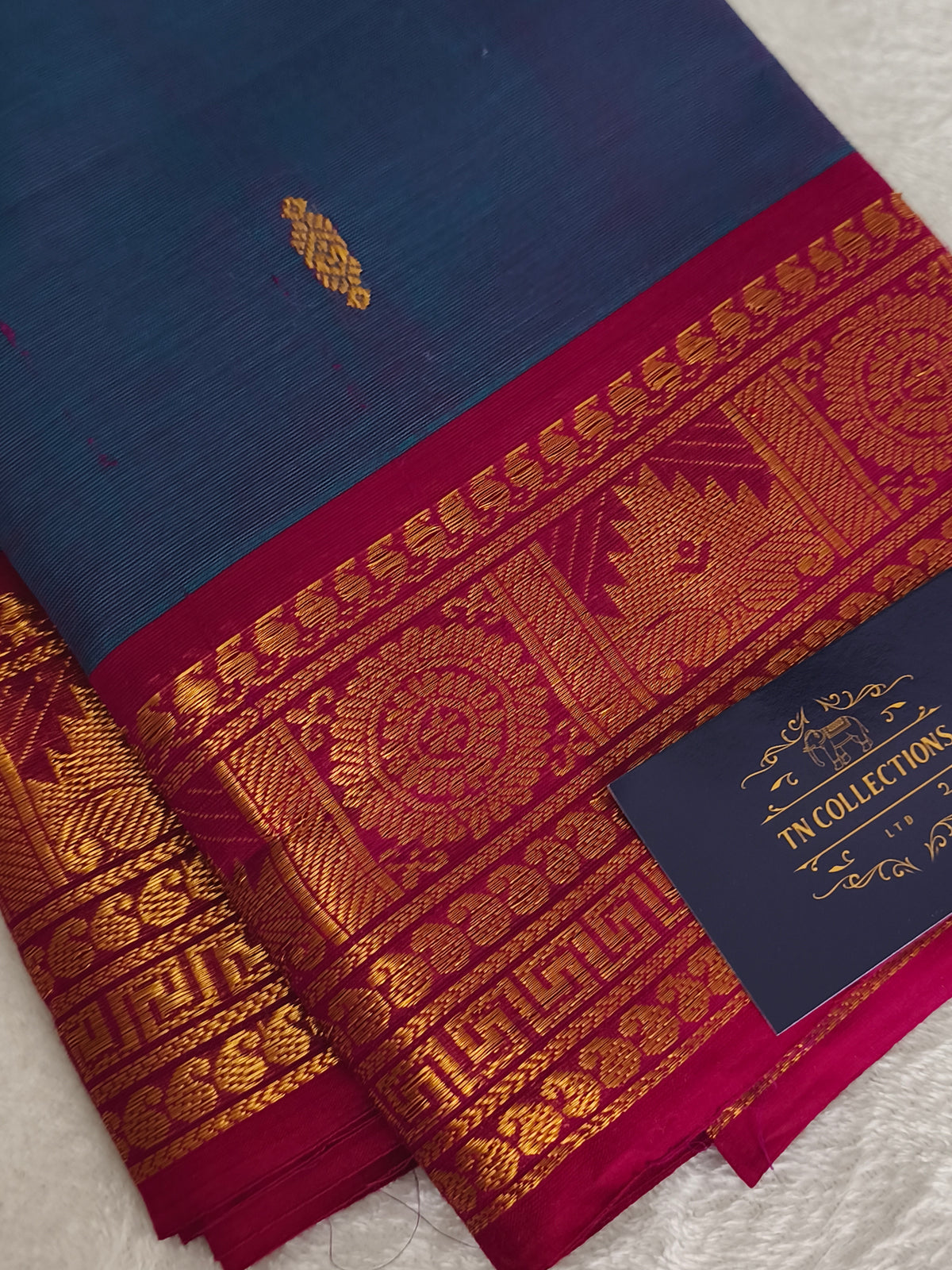 Grand Pure Kanchi Cotton Saree with Rich Pallu (Dual shaded)