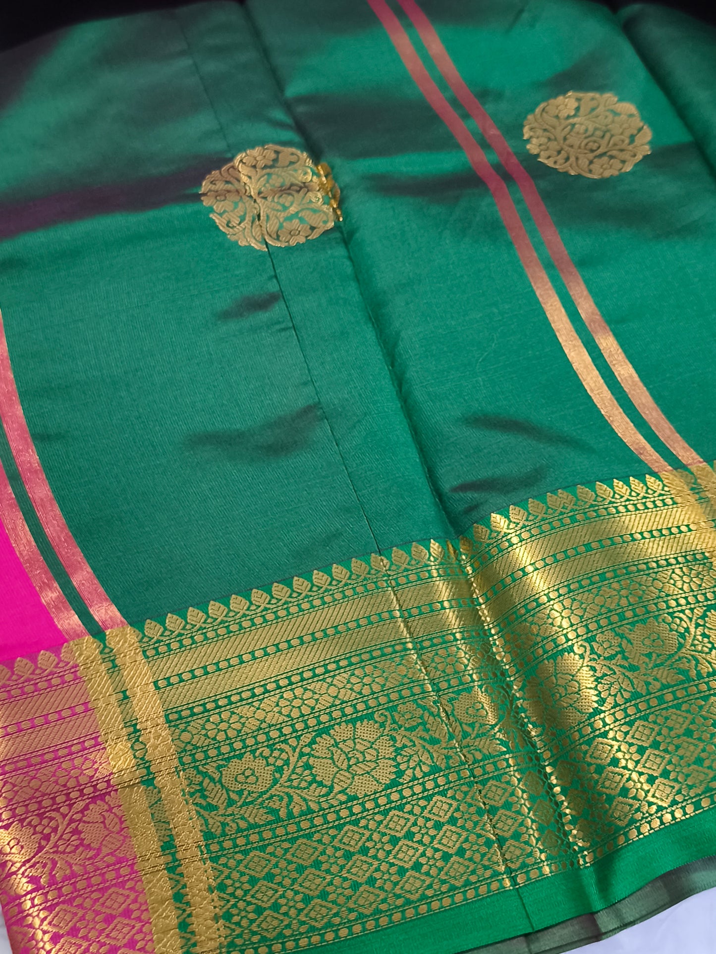 Luxury Semi Soft Silk Saree (Pink)