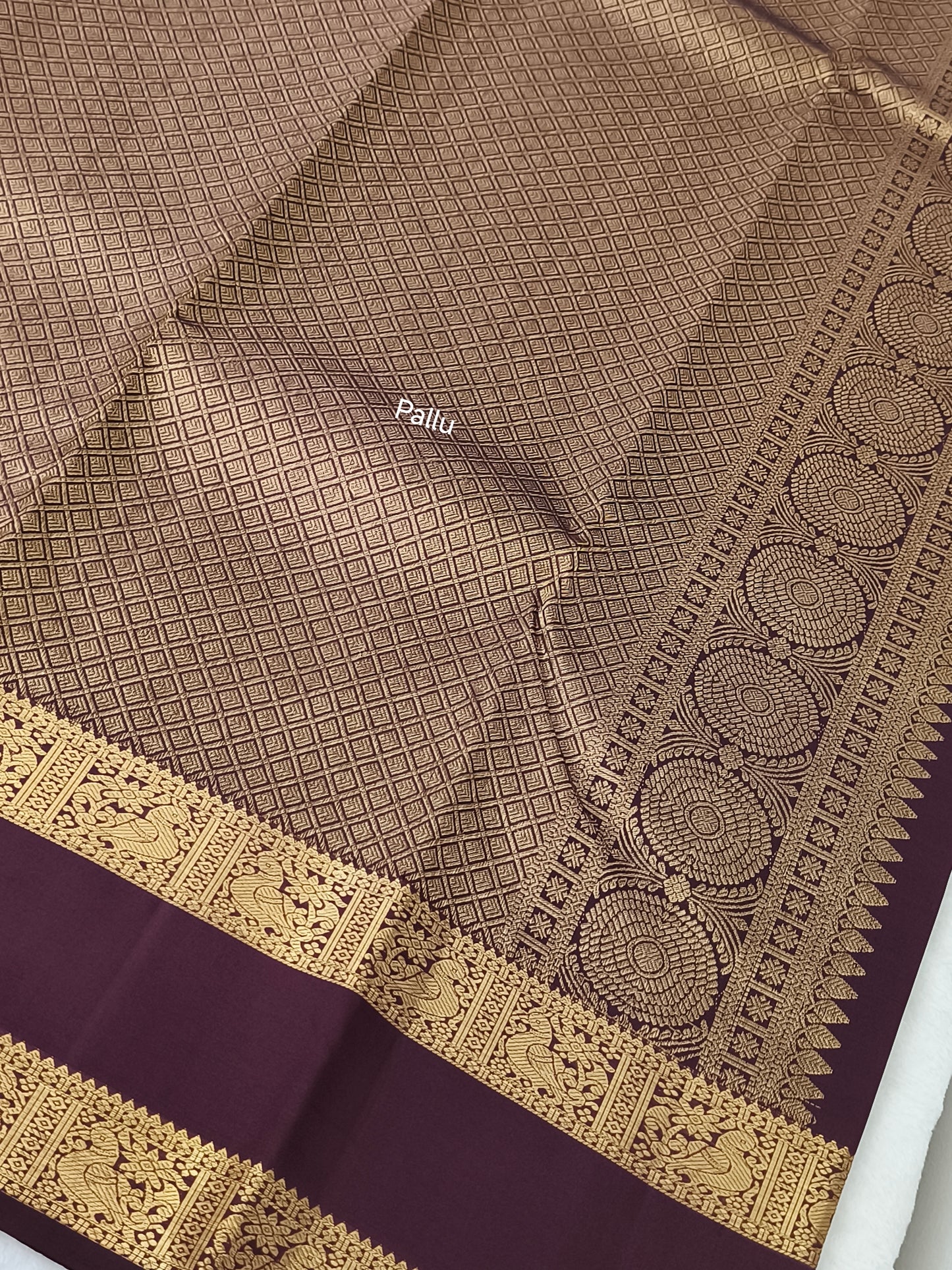 Trendy Pure Kanchipuram Silk Saree (Vintage Rusty Orange)