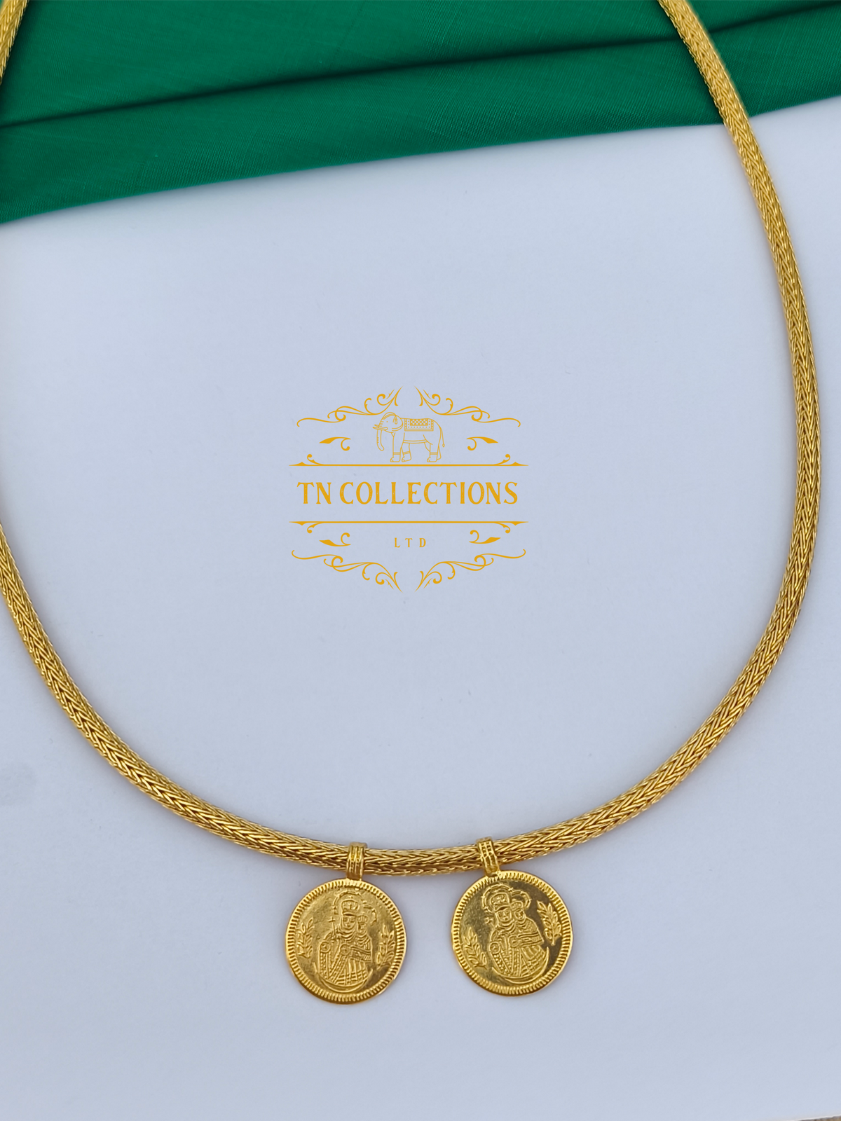22ct Gold Plated Traditional Christian Thalikodi with Coins (Approx 9-11 Pawn thickness)