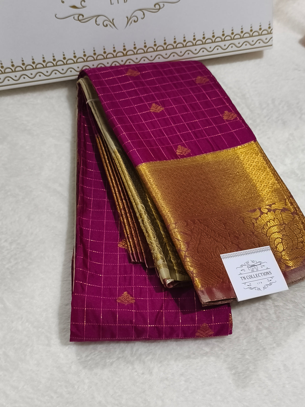 Premium kanchi Checked Semi Silk Saree