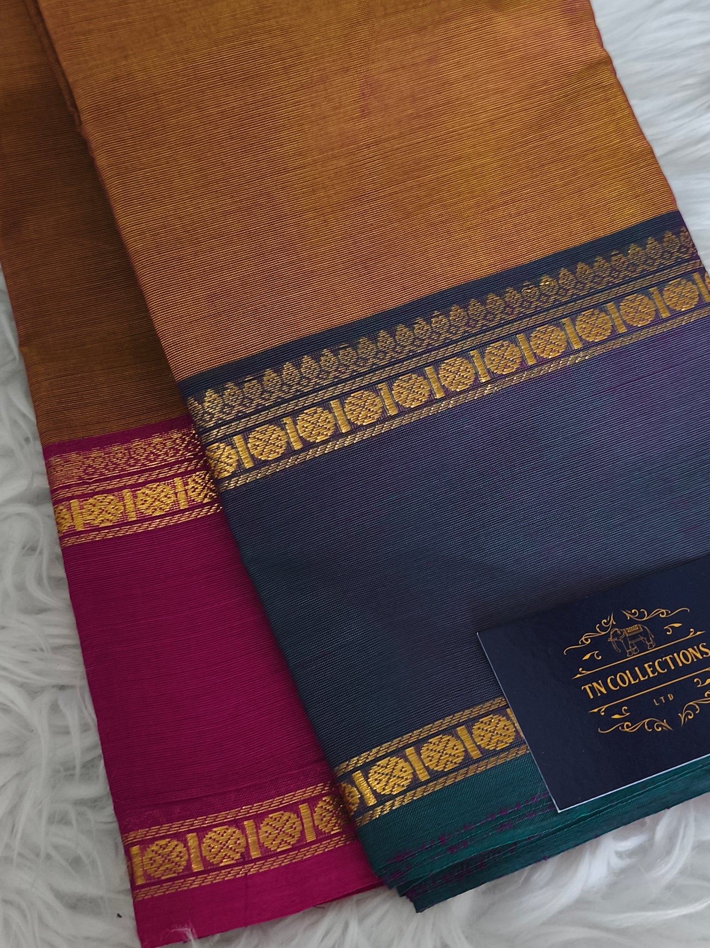 Chettinad Cotton Saree with matching kalamkarai blouse material