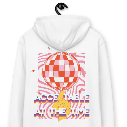 Acceptable At The Time DISCO! Organic Cotton Embroidered Heavyweight Hoodie