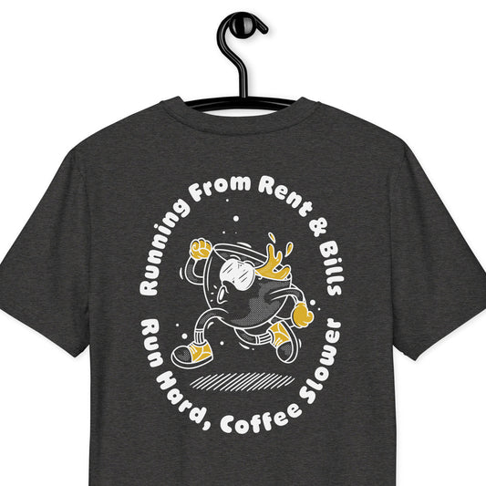 GUSTATORY Coffee Over Bills Organic Cotton Embroidered T-Shirt