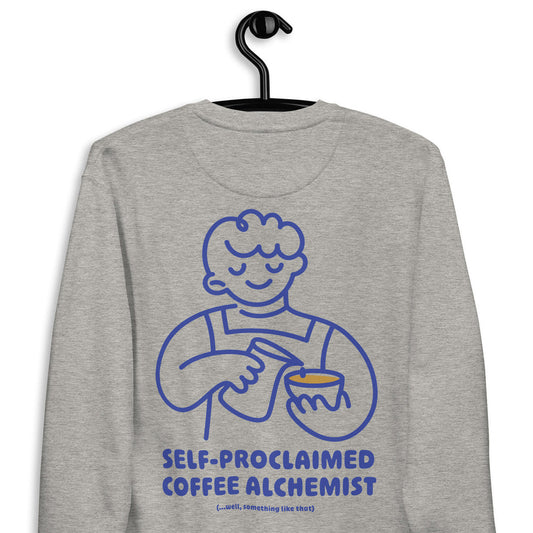 GUSTATORY Coffee Alchemist Cotton Blend Embroidered Sweatshirt